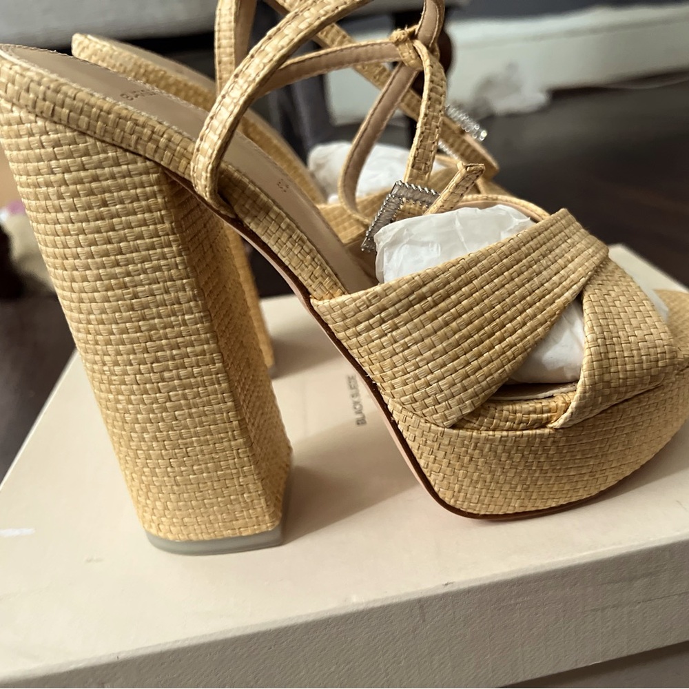 Raffia Platform Sandals - image 2